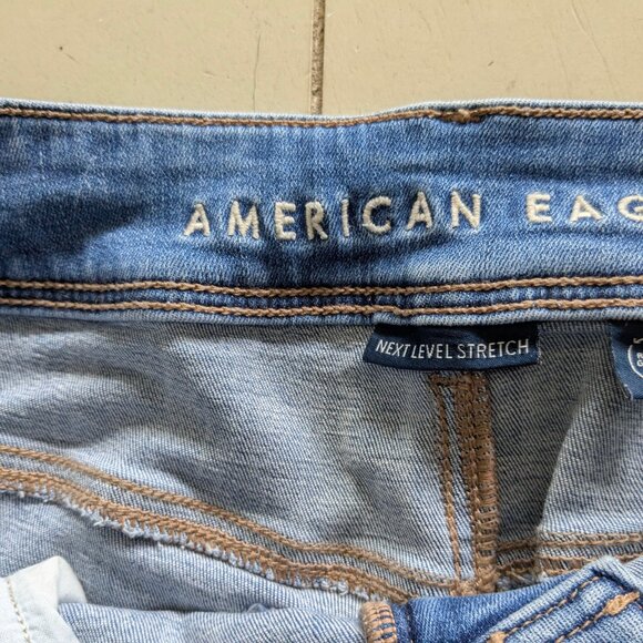 AE Next Level Low-Rise American Eagle - Kick Boot Jeans - Size 12 X-SHORT - Picture 7 of 8